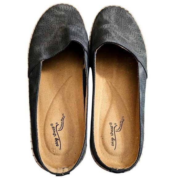 Easy Street Comfort Wave Womens Gray Slip-On Perforated Shoes Size 10 - Picture 3 of 6